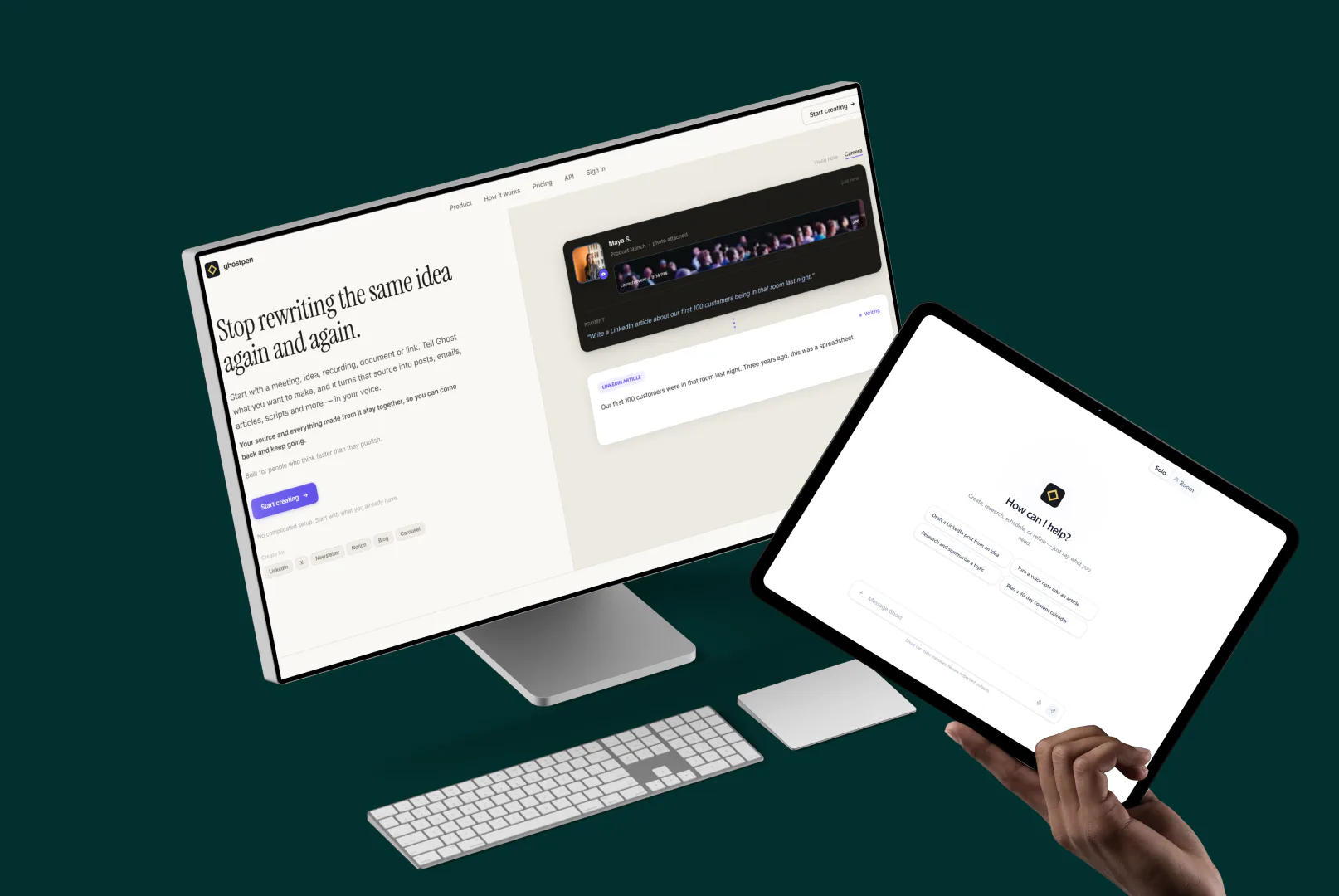 Taking an AI content product from broad capability to a clearer product direction.