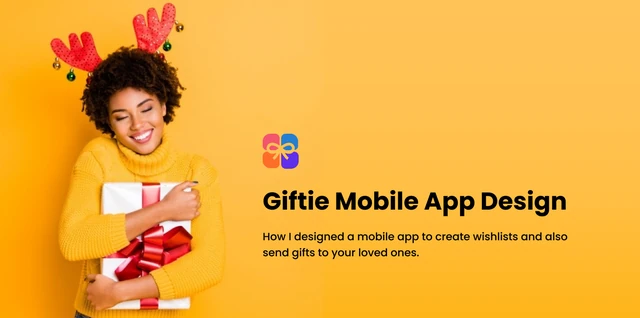 Giftie mobile app case study cover