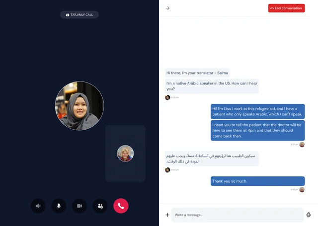 Reach live interpretation screen